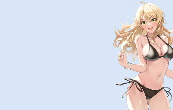 Картинка girl, sexy, Anime, pretty, blonde, butt, breasts, bikini