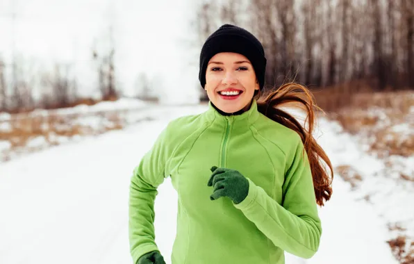 Winter, run, exercise in winter