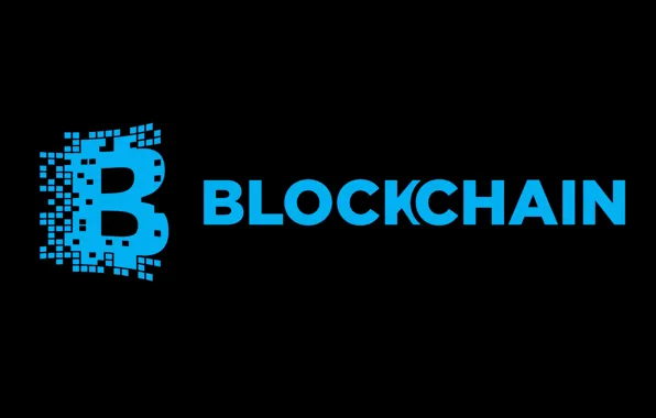 Картинка чёрный, голубой, black, blue, fon, blockchain, блокчейн