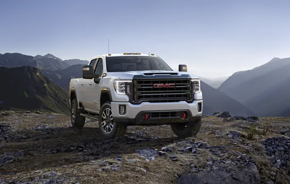 Машина, фары, пикап, GMC, Sierra, 2500 HD AT4