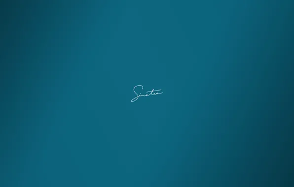 Минимализм, Синий, sing, подпись, Фрэнк Синатра, Sinatra