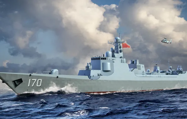 Китай, эсминец, эскадренный миноносец, Ли Лао, Ланчжоу, PLA Navy Type 052C Destroyer