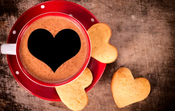Любовь, сердце, кофе, чашка, love, десерт, heart, сладкое