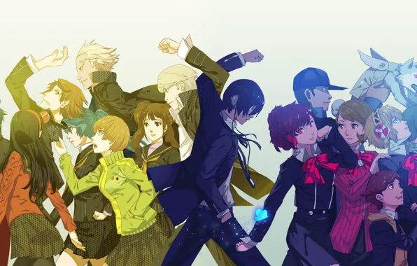 Девушки, игра, аниме, арт, парни, персонажи, Персона 4, Persona 4