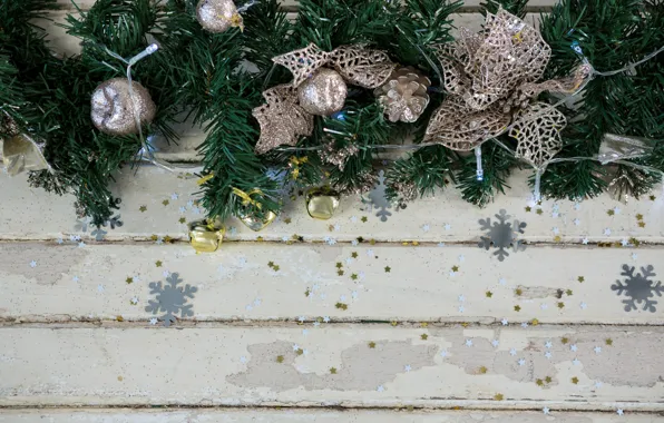 Картинка Новый Год, Рождество, шишки, wood, merry christmas, decoration, xmas, fir tree