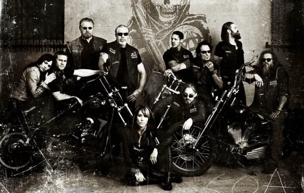 Men, Crew, Club, Sons of Anarchy, Bikes, SOA, SAMCRO, Redwood Original