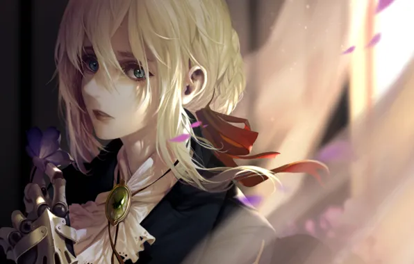 Цветок, девушка, Violet Evergarden