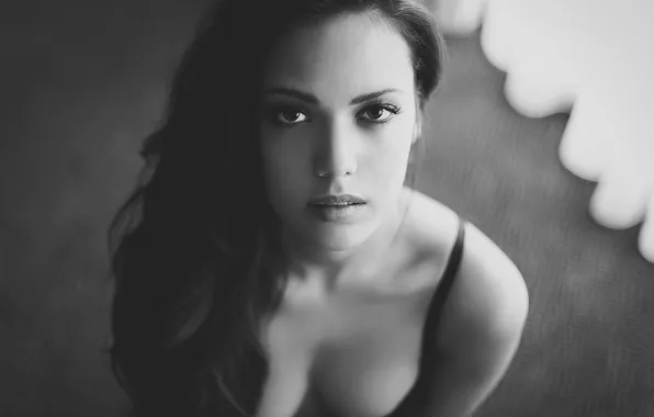 Грудь, взгляд, секси, ч/б, губы, ракурс, photographer, покорность