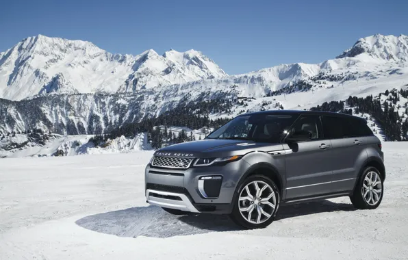 Картинка car, авто, снег, горы, Land Rover, Range Rover, wallpapers, snow