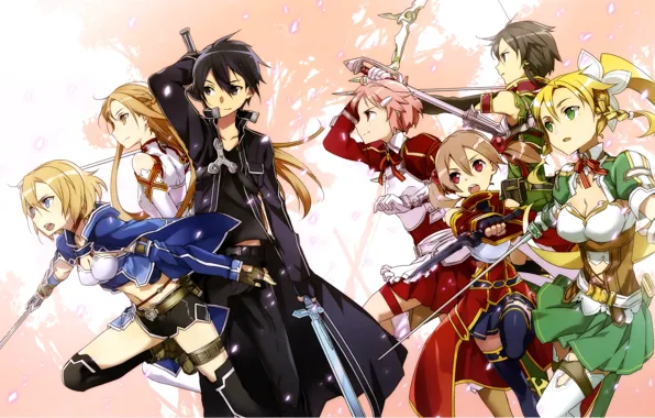 Картинка light, weapon, anime, pretty, asian, warrior, manga, sword art online