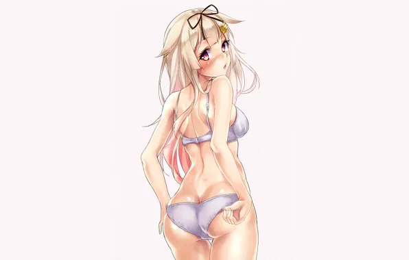 Girl, sexy, lingerie, ass, pantsu, bra, panties, long hair