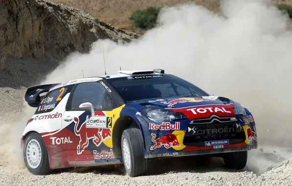 Картинка гонка, Citroën, пыль, Race, DS3, ралли, WRC, dust