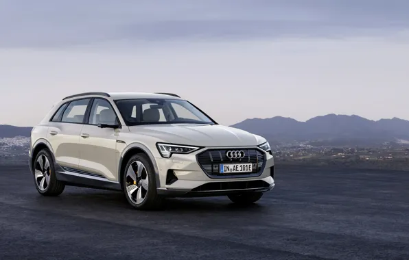 Картинка серый, Audi, площадка, E-Tron, 2019