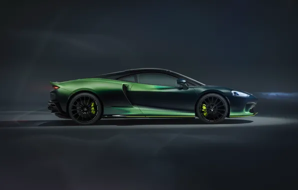 McLaren, суперкар, вид сбоку, MSO, 2020, McLaren GT, Verdant Theme