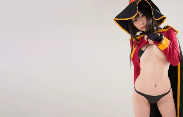 Girl, sexy, boobs, beautiful, short hair, pretty, cosplay, brunette