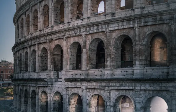 Картинка Рим, Колизей, Италия, амфитеатр, памятник архитектуры, амфитеатр Флавиев, Amphitheatrum Flavium