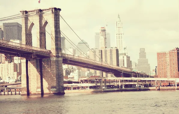 Мост, нью йорк, бруклин
