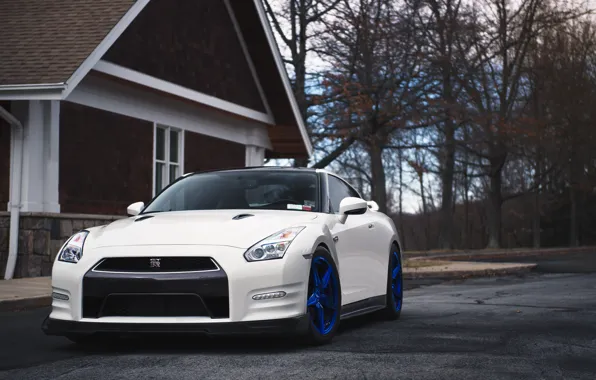 Картинка GTR, Nissan, White, R35, Wheels, Incurve, LP-5