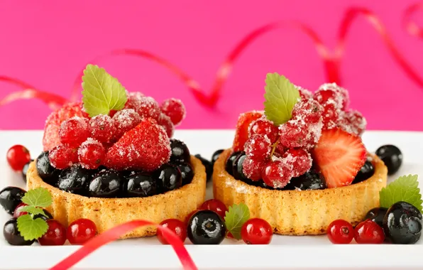 Картинка ягоды, черника, клубника, десерт, смородина, пирожные, сладкое, голубика