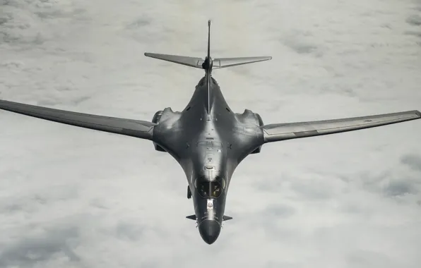 ВВС США, стратегический бомбардировщик, Rockwell B-1 Lancer, с крылом изменяемой стреловидности, американский сверхзвуковой