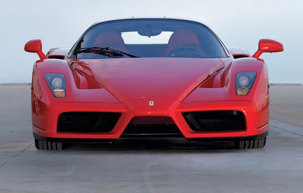 Картинка красный, red, феррари, вид спереди, ferrari enzo, энцо