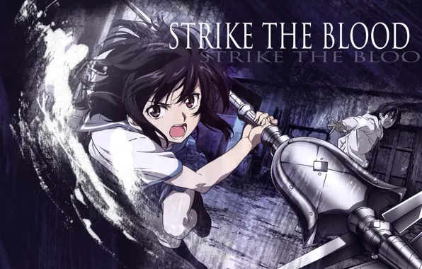 Девушка, парень, копьё, Strike the Blood, Удар крови