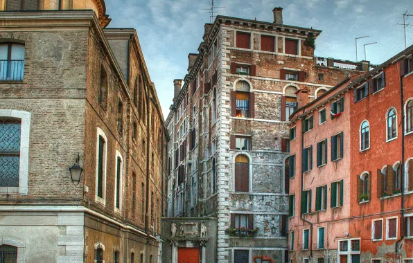Улица, здания, дома, Италия, Венеция, Italy, street, Venice