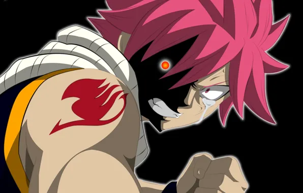 Anime, manga, angry, japanese, Fairy Tail, Natsu, mahou, madoshi