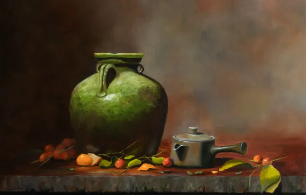 Картина, фрукты, натюрморт, живопись