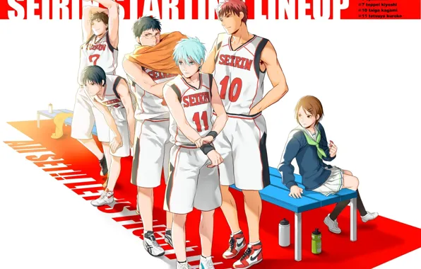 Спорт, арт, команда, парни, Kuroko no Baske