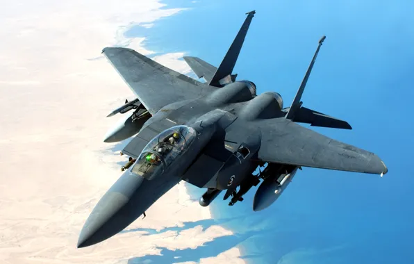 Картинка истребитель, F-15, U.S.A, всепогодный, тактический