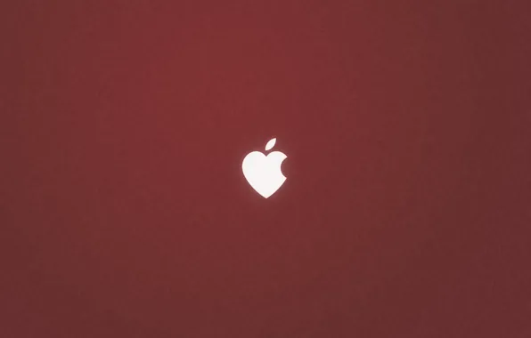 Картинка сердце, apple, логотип