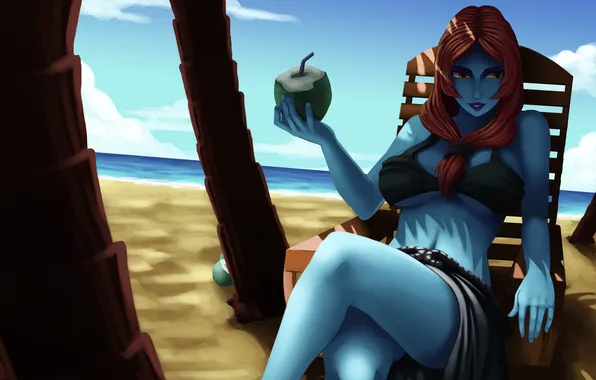 Пляж, кокос, beach, midna