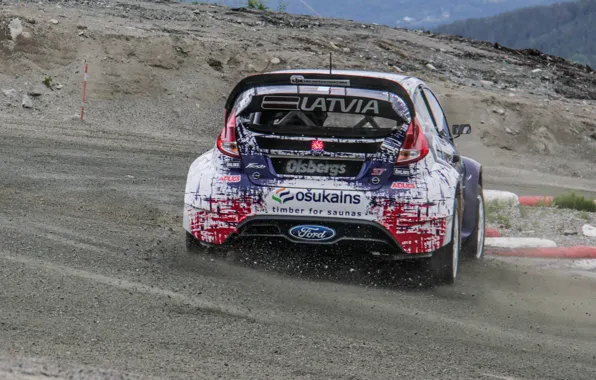 Поворот, занос, ford, wrx, fiesta, поребрик, worldrx, rally cross