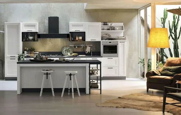 Стиль, интерьер, Италия, кухня, столовая, итальянский дизайн, Cucina Punta Ala