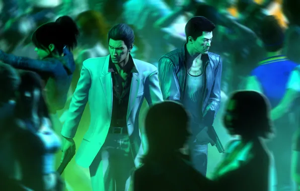 Бандит, crossover, полицейский, Sleeping Dogs, Yakuza, Wei Shen, Kazuma Kiryu