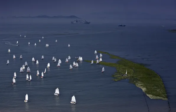 Море, спорт, яхты, Китай