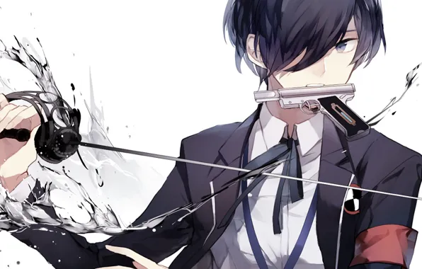 Игра, меч, аниме, арт, парень, Персона 4, Persona 4