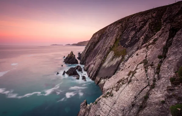 Картинка море, скалы, утро