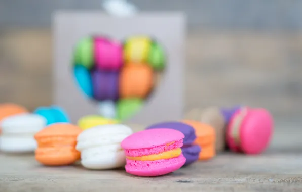 Печенье, Colorful, macarons