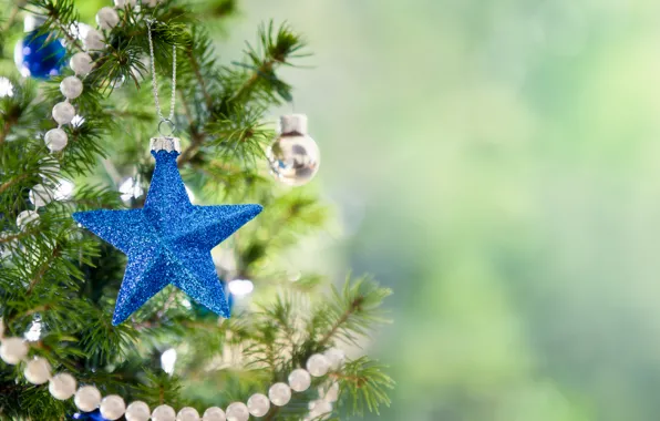Картинка праздник, игрушка, звезда, новый год, рождество, ёлка, christmas, new year