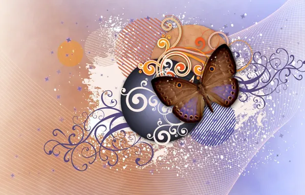 Абстракция, узор, бабочка, крылья