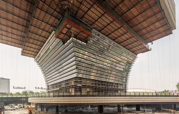 Стройка, сооружение, архитектура, отделка, Changzhou Culture Center Under Construction