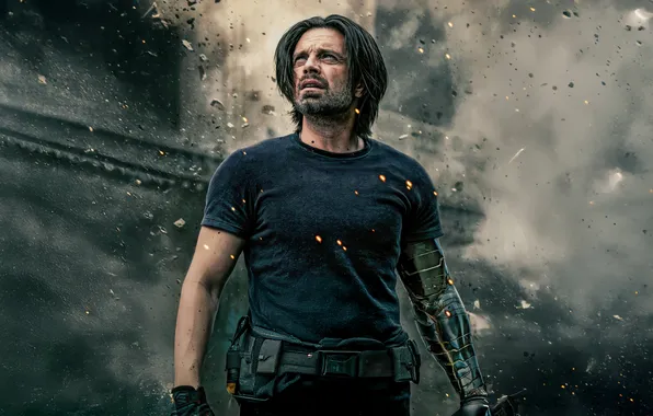 Постер, Sebastian Stan, Баки Барнс, Thunderbolts, Себастиан Стэн, Джеймс «Баки» Барнс, Громовержцы