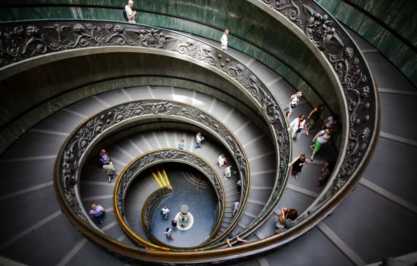Ватикан, винтовая лестница, музеи