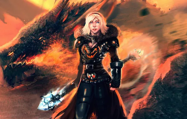 Картинка Lux, dragon, League of Legends, Lady of Luminosity