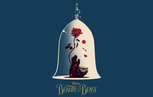 Girl, rose, Disney, Emma Watson, flower, monster, dress, woman