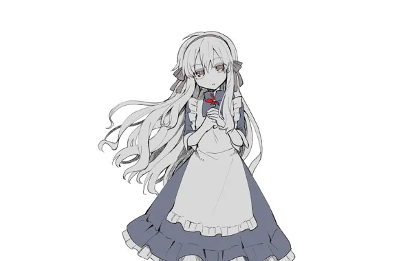 Белый, фон, девочка, Kagerou Project