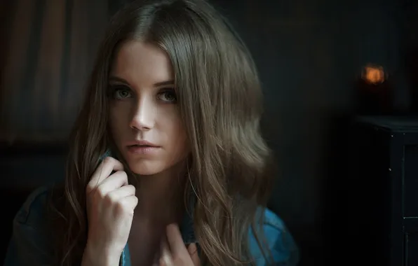 Model, Looking At Camera, Ksenia Kokoreva, Sensual Gaze