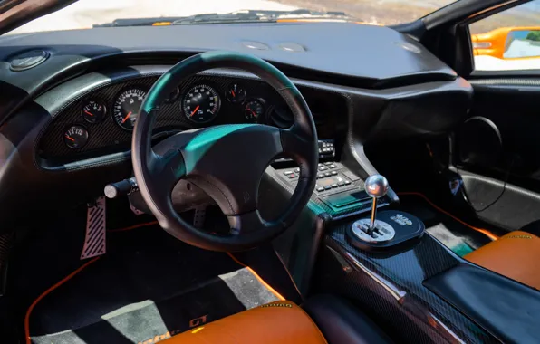 Lamborghini, supercar, Diablo, car interior, Lamborghini Diablo GT